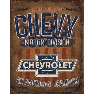 Enseigne Chevrolet en métal / Chevy Motor Division